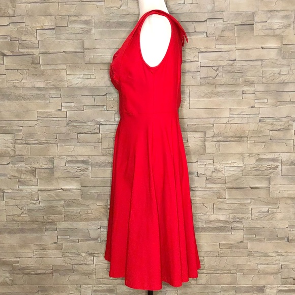 Red retro swing dress, NWOT - Picture 3 of 6